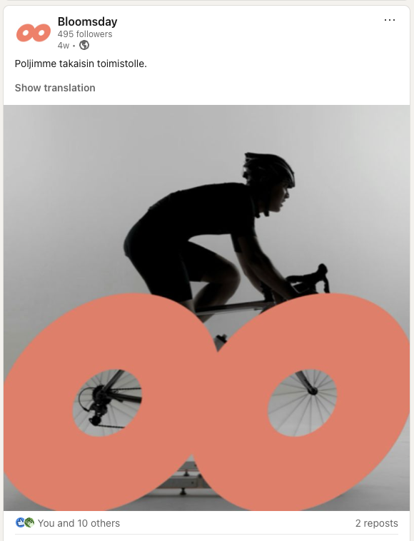 Bloomsday Some-postaus LinkedIn